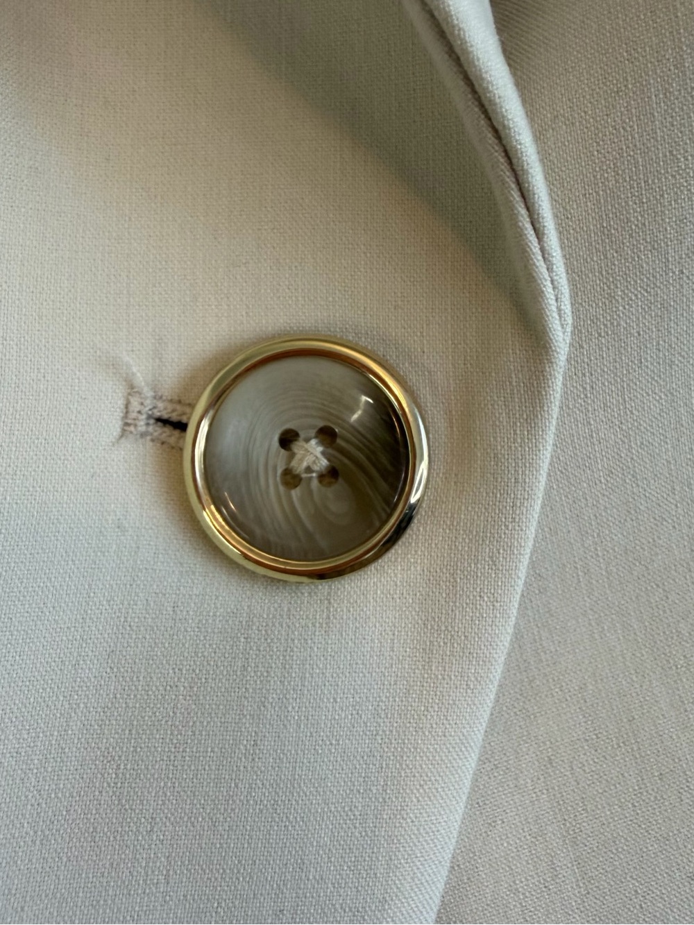 WHBM One Button Blazer Ivory Pumice Jacket NWT Women’s Size 0 Career Chic Coat - Picture 5 of 15